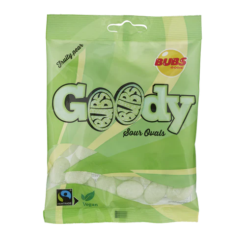 BUBS Fruity Pear Ovals Mini 90g